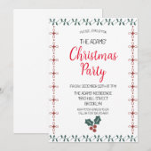 Élégante invitation à la fête de Noël (Devant / Derrière)