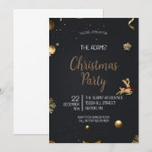 Élégante invitation à la fête de Noël (Devant / Derrière)