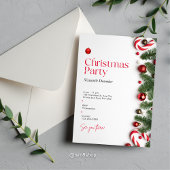 Élégante invitation à la fête de Noël