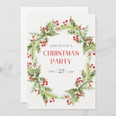 Élégante invitation à la fête de Noël (Devant / Derrière)