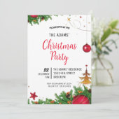 Élégante invitation à la fête de Noël (Debout devant)