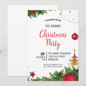 Élégante invitation à la fête de Noël (Devant / Derrière)