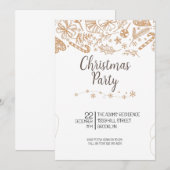 Élégante invitation à la fête de Noël (Devant / Derrière)