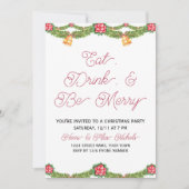 Élégante invitation à la fête de Noël (Devant)