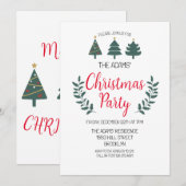 Élégante invitation à la fête de Noël (Devant / Derrière)