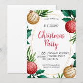 Élégante invitation à la fête de Noël (Devant / Derrière)