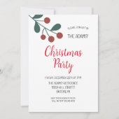 Élégante invitation à la fête de Noël (Devant)