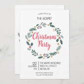 Élégante invitation à la fête de Noël (Devant / Derrière)