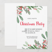 Élégante invitation à la fête de Noël (Devant / Derrière)