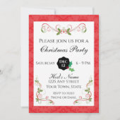 Élégante invitation à la fête de Noël (Devant)
