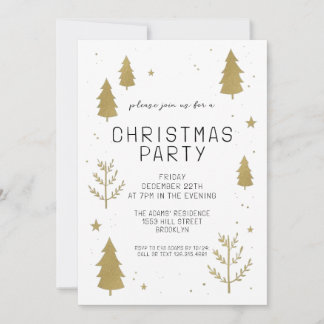Élégante invitation à la fête de Noël