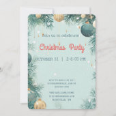 Élégante invitation à la fête de Noël (Devant)