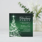 Élégante invitation à la fête de Noël verte (Debout devant)