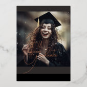 Élégante invitation à la fête de remise de diplôme (Recto)