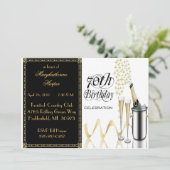 Elégante invitation à la fête du 70e anniversaire (Debout devant)