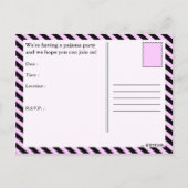 élégante invitation à la fête du pyjama (Dos)