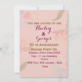 Elégante invitation à l'anniversaire de mariage (Devant)