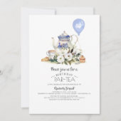 Elégante Invitation à l'Anniversaire Floral (Devant)