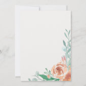 Elégante invitation à l'aquarelle florale artisana (Dos)