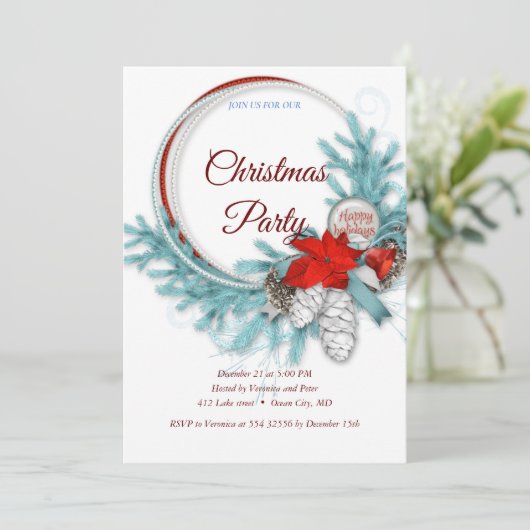 Élégante invitation à Noël doux (Debout devant)