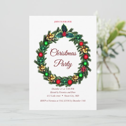 Élégante invitation à Noël doux (Debout devant)