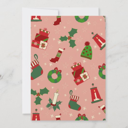 Élégante invitation à Noël doux (Dos)