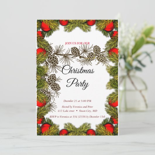 Élégante invitation à Noël doux (Debout devant)