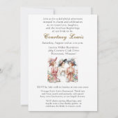 Élégante invitation à thé Vintage (Dos)