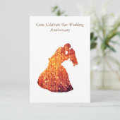 Elégante invitation anniversaire, Golden Couple (Debout devant)