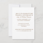 Elégante invitation anniversaire, Golden Couple (Dos)