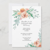 Elégante invitation aquarelle, rsvp & réception da (Dos)