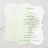 Elégante invitation au baptême de croix brillante  (Devant / Derrière)