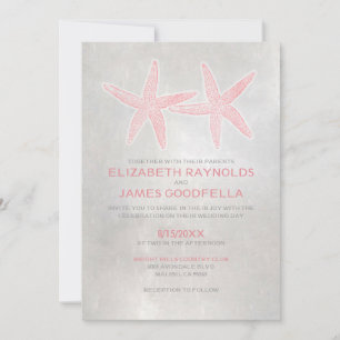 Elégante invitation au mariage de la plage de Star