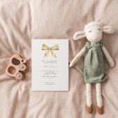 Elégante invitation baby shower avec ruban jaune