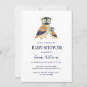 Elégante Invitation Baby shower de Chouette modern (Devant)