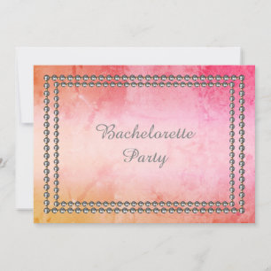 Elégante invitation bachelorette graffiti rose