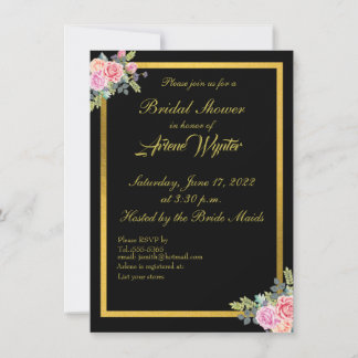 Elégante Invitation Black and Gold