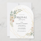 Elégante invitation Boho de la fête de la Mariée (Devant)