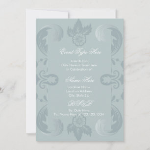 Élégante invitation damassée française