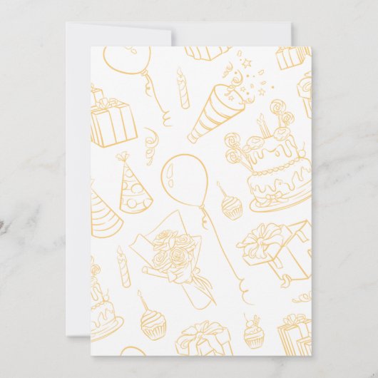 Elégante invitation d'anniversaire (Dos)