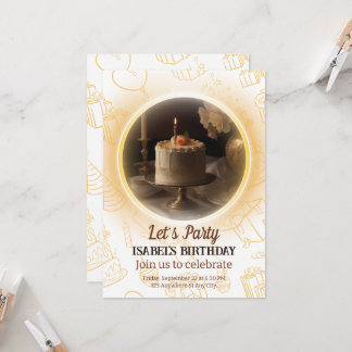 Elégante invitation d'anniversaire