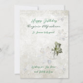 Elégante invitation d'anniversaire botanique (Devant)