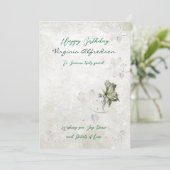Elégante invitation d'anniversaire botanique (Debout devant)