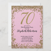 Élégante Invitation de 70e Anniversaire avec Séqui (Devant)