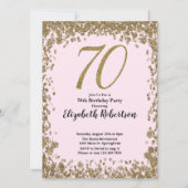 Élégante Invitation de 70e Anniversaire avec Séqui (Devant)