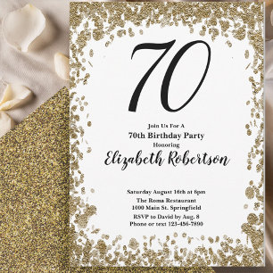 Élégante Invitation de 70e Anniversaire avec Séqui