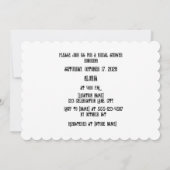 Élégante invitation de bapteme de mariage à ligne (Dos)