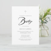 Élégante Invitation de Baptême Espagnole Minimalis (Debout devant)