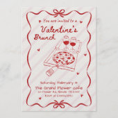 Élégante invitation de brunch de la Saint-Valentin (Devant)