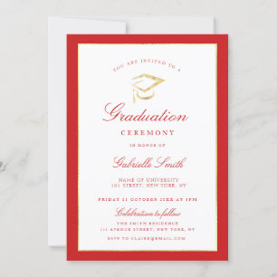 Élégante invitation de cérémonie de remise de dipl